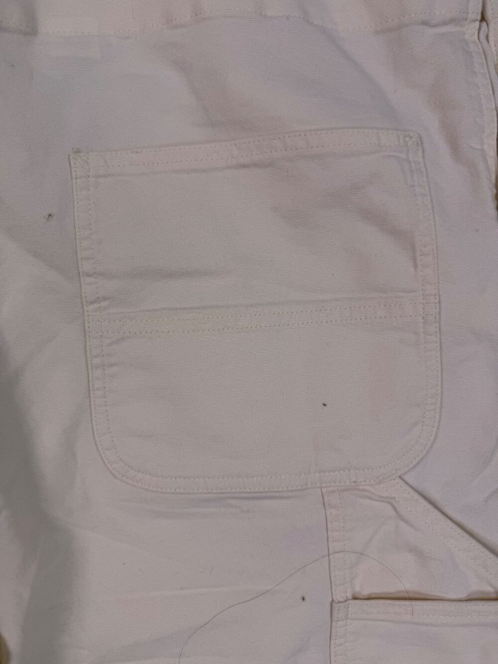 Carhartt Womens White Canvas Rugged Flex Bib Overalls Loose Fit Sz XL (16-18) - Picture 13 of 14